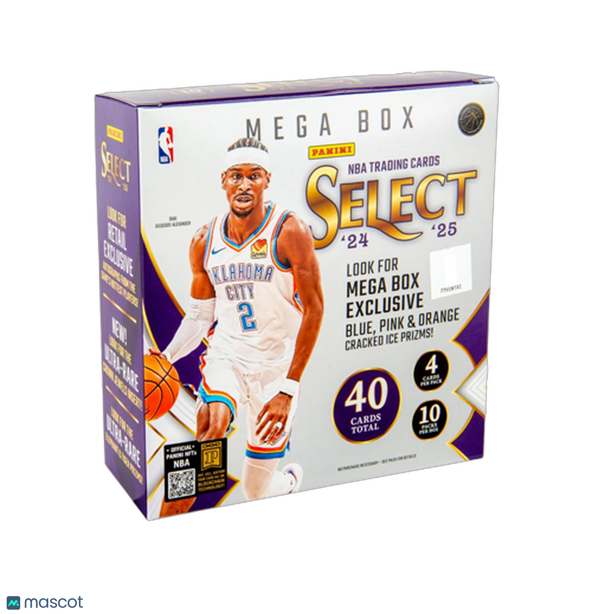 2024-25 Panini Select Basketball Mega Box (Blue Pnk and Orng Cracked Ice )