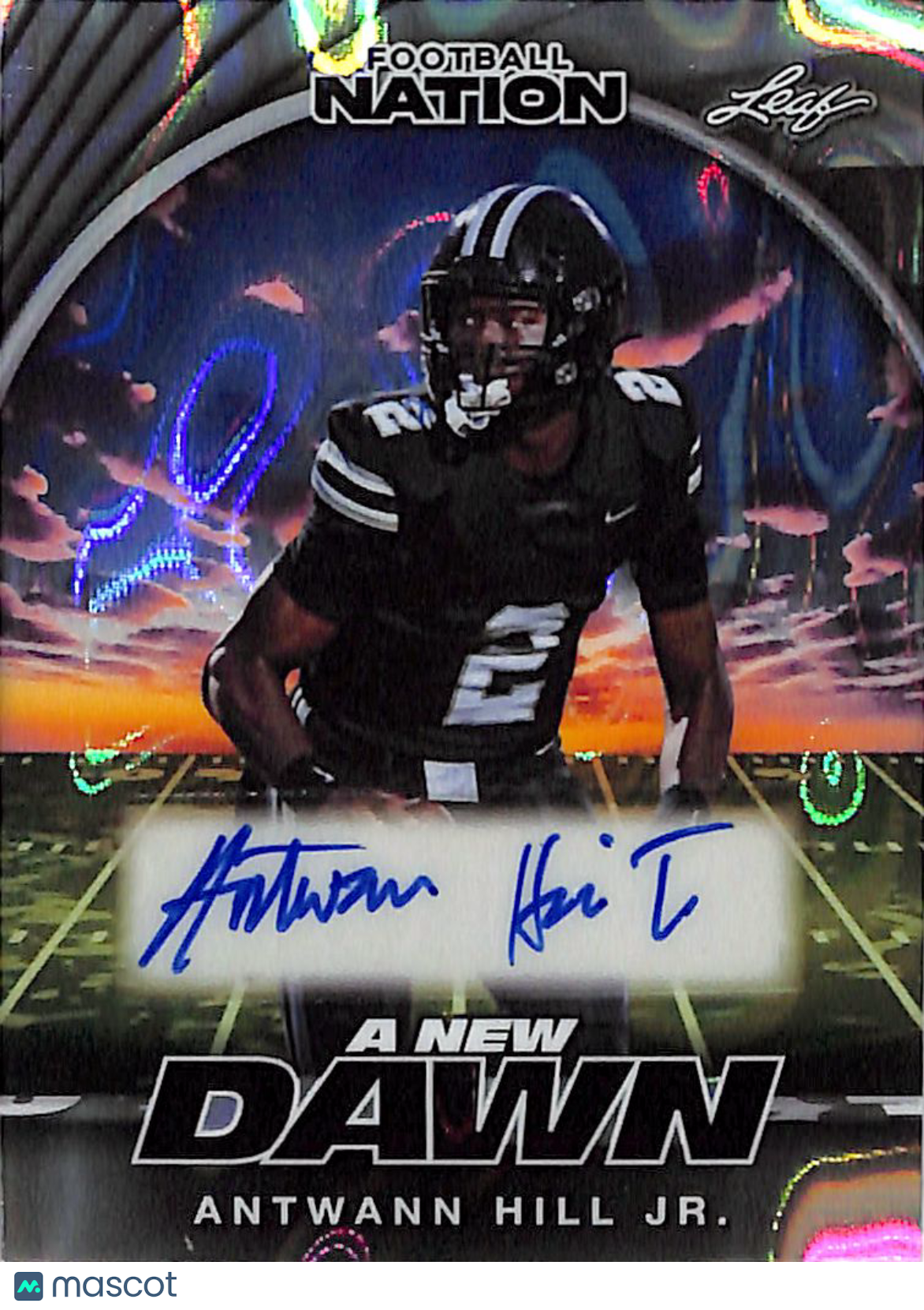 2025 Leaf Football Nation A New Dawn Antwann Hill Jr. Auto /15 #NA-AHJ Arkansas