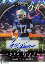 2025 Leaf Football Nation Cam Williams Lava Auto /15 Rookie #NA-CW1 Notre Dame