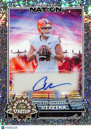 2025 Leaf Football Nation Christopher Vizzina Auto /15 Rookie #SA-CV1 Clemson