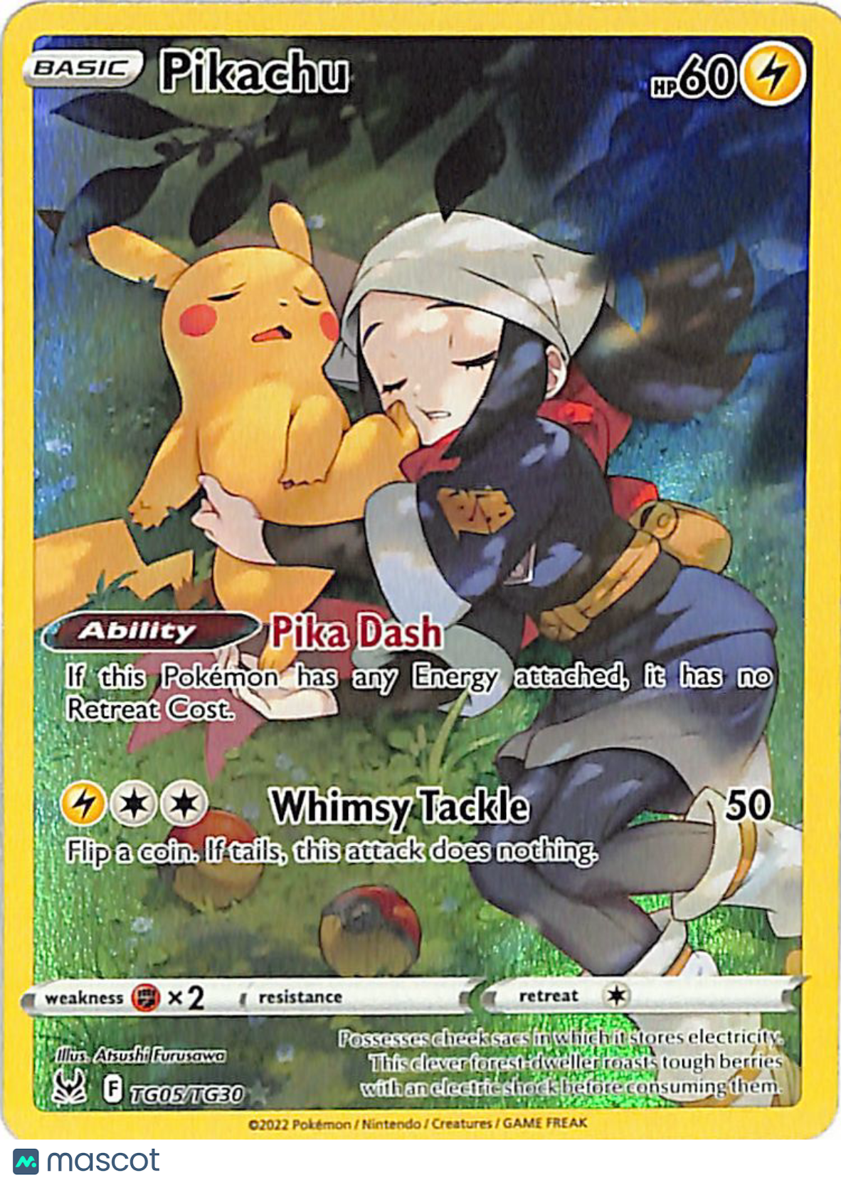 2022 Lost Origin Pikachu Holo Rare CHR #TG05/TG30