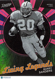 2023 Panini Prestige Living Legends Barry Sanders Pink /25 #LL-4 Detroit Lions