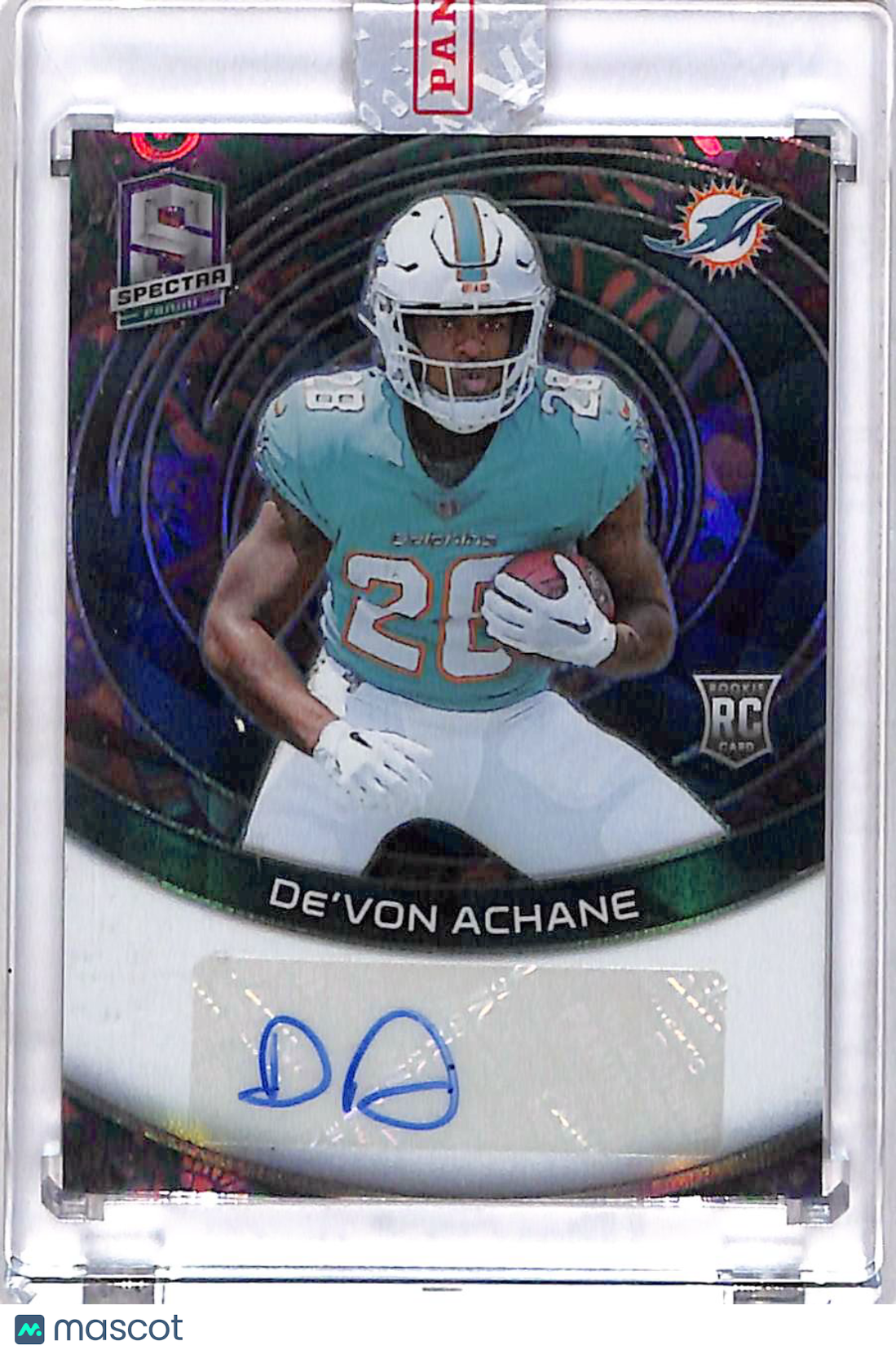 2023 Panini Spectra De'Von Achane Rookie Autograph /5 #RAU-DAC Dolphins