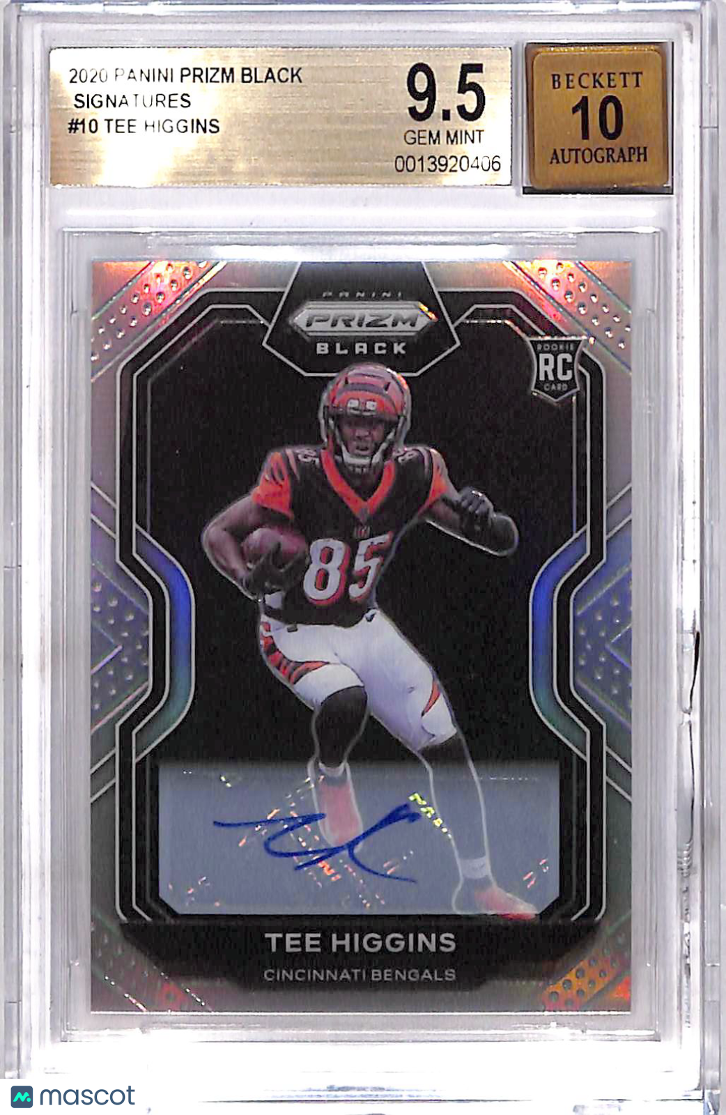 2021 Chronicles Prizm Black Tee Higgins Auto Rookie RC #PB-10 BGS 9.5 Bengals