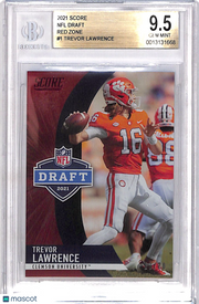 2021 Score NFL Draft Trevor Lawrence Red Zone /20 Rookie #D1 BGS 9.5 Clemson