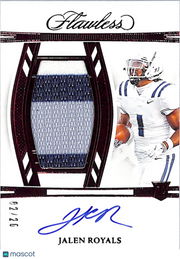 2025 Flawless Collegiate Jalen Royals /20 Patch Auto RC #RPAV-JRS Utah State