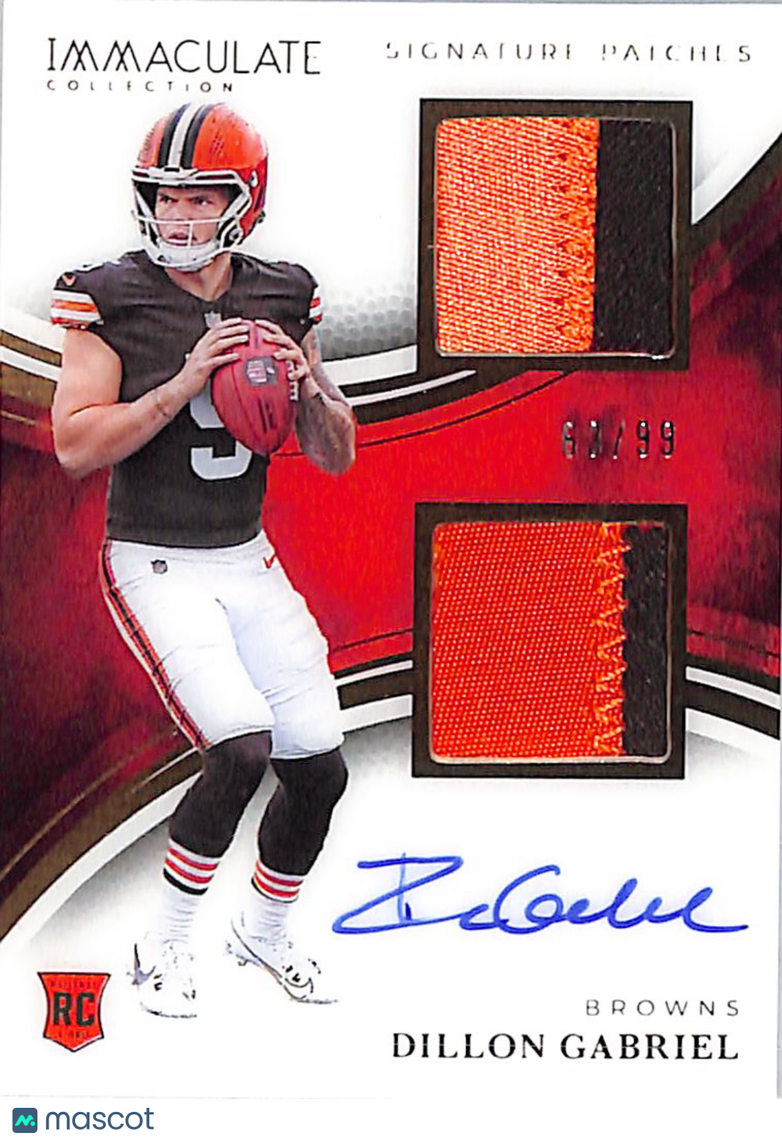 2025 Immaculate Collection Dillon Gabriel /99 Rookie Auto Patch RC #ISPR-DGL