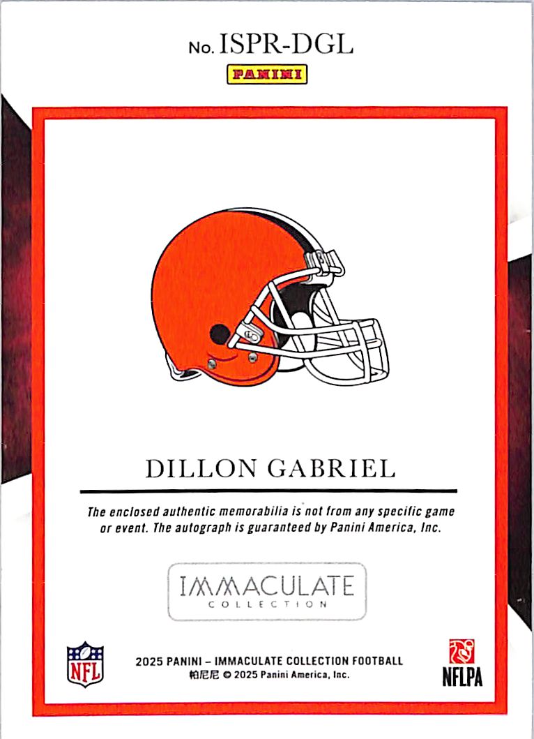2025 Immaculate Collection Dillon Gabriel /99 Rookie Auto Patch RC #ISPR-DGL