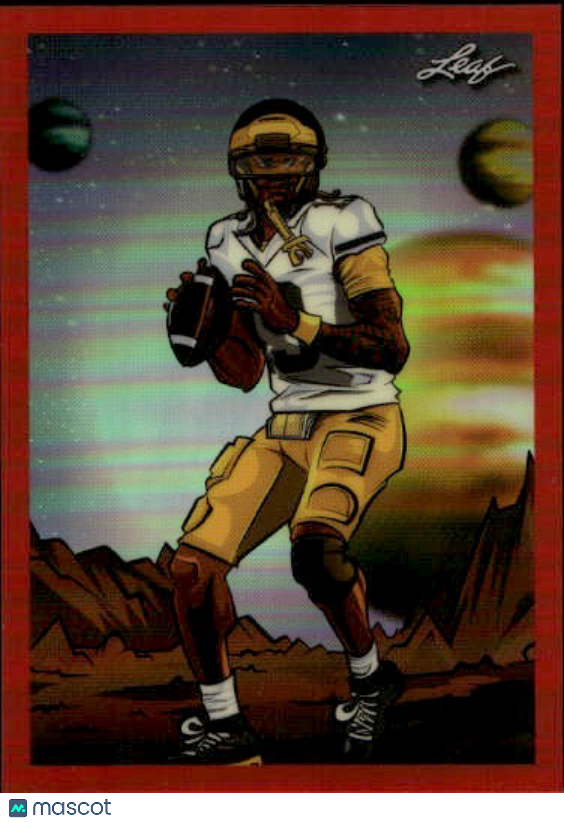 2024 Leaf Metallic Imaginations Bryce Underwood Red /199 Rookie #MI-10 Michigan