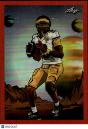 2024 Leaf Metallic Imaginations Bryce Underwood Red /199 Rookie #MI-10 Michigan