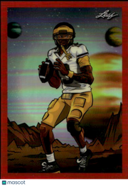 2025 Leaf Metallic Imaginations Bryce Underwood Red /199 Rookie #MI-10 Michigan