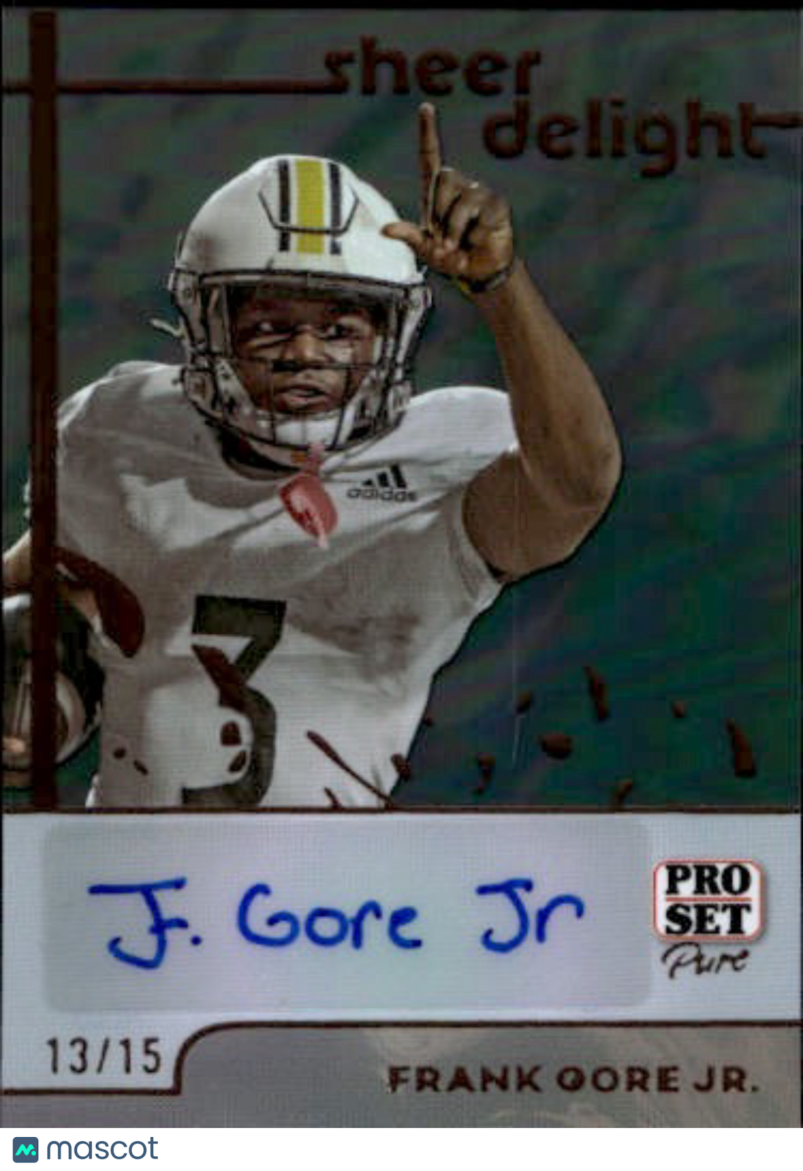 2024 Leaf Pro Set Pure Sheer Delight Frank Gore Jr. Auto Holo /15 Rookie #SD-FGJ