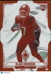 2023 Panini Phoenix Contours Bijan Robinson Orange /99 Rookie RC #CON-18 Falcons