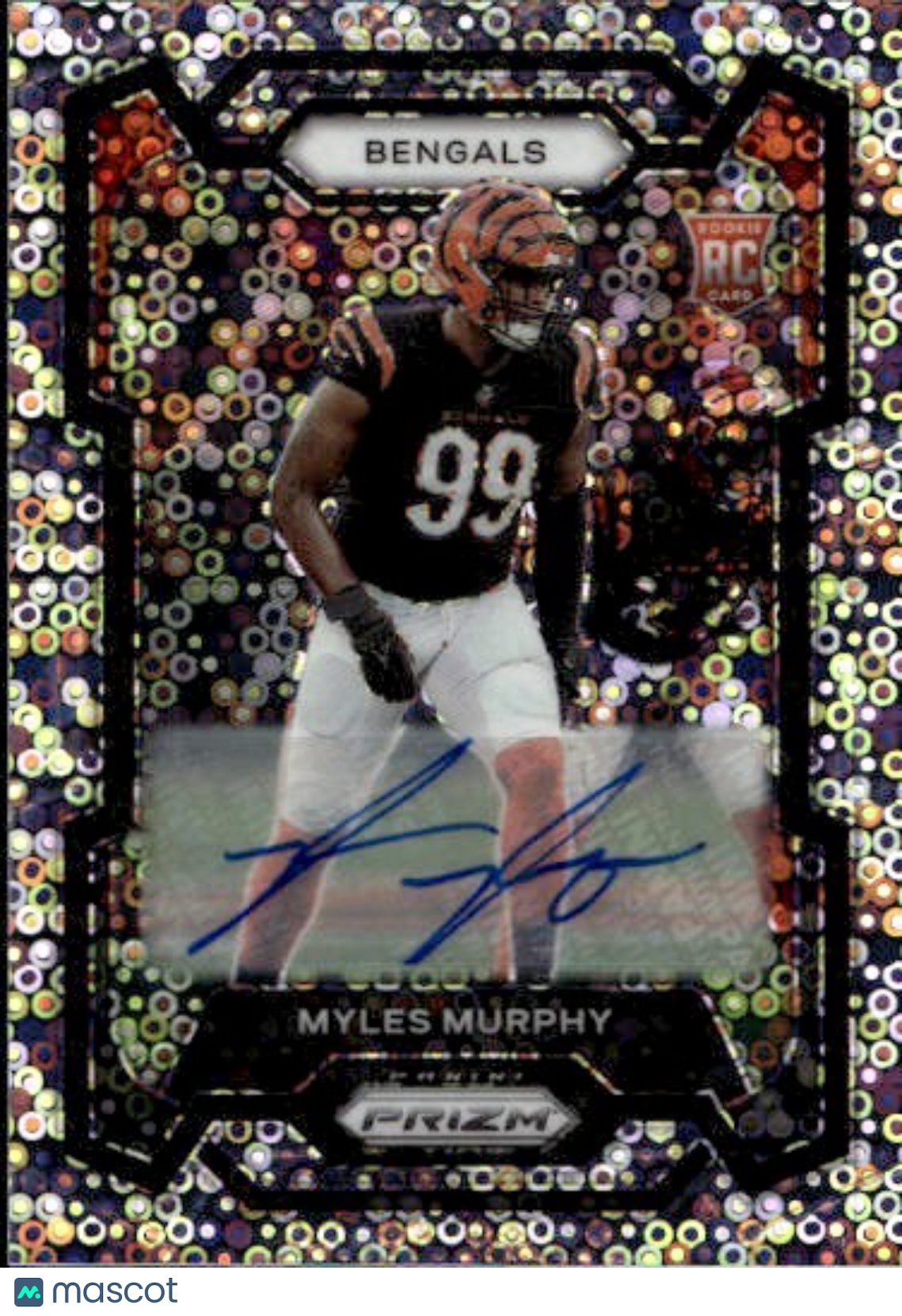 2023 Panini Prizm Football Myles Murphy Disco Autograph Rookie RC #320 Bengals