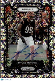 2023 Panini Prizm Football Myles Murphy Disco Autograph Rookie RC #320 Bengals
