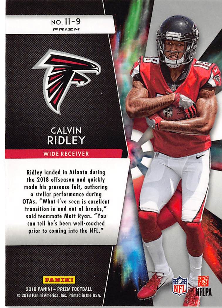 2018 Panini Prizm Instant Impact Calvin Ridley Silver Rookie #II-9 Falcons