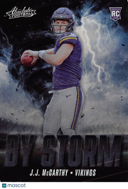 2024 Panini Absolute By Storm J.J. McCarthy Rookie RC #BS-JMY Minnesota Vikings