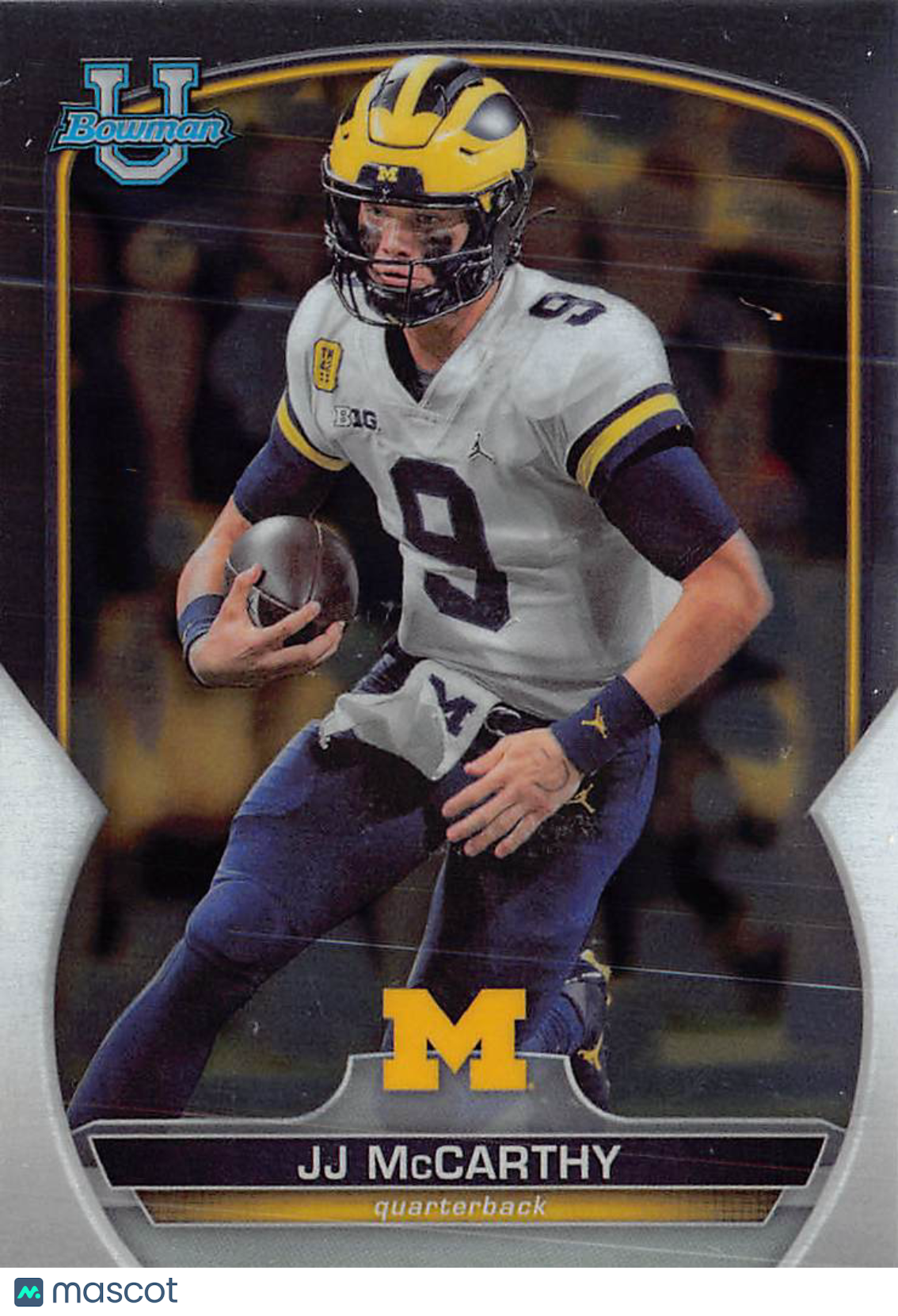 2022 Bowman University J.J. McCarthy Rookie #48 Michigan Wolverines