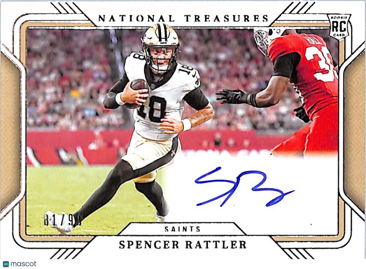 2024 National Treasures Spencer Rattler Field Pass Auto Rookie /99 RC #RFP-SRR