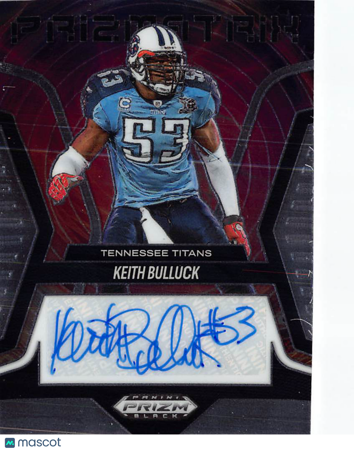 2025 Panini Prizm Black Prizmatrix Signatures Keith Bulluck Auto #PS-KBK Titans