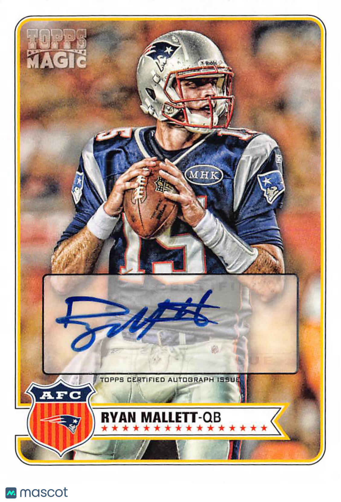 2012 Topps Magic Ryan Mallett Autograph #247 New England Patriots