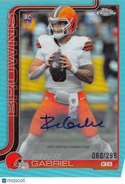 2025 Topps Chrome Dillon Gabriel Rookie Auto Aqua /299 RC #RA-DGA Browns