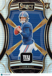 2025 Panini Select Football Jaxson Dart XRC Silver Rookie #502 New York Giants