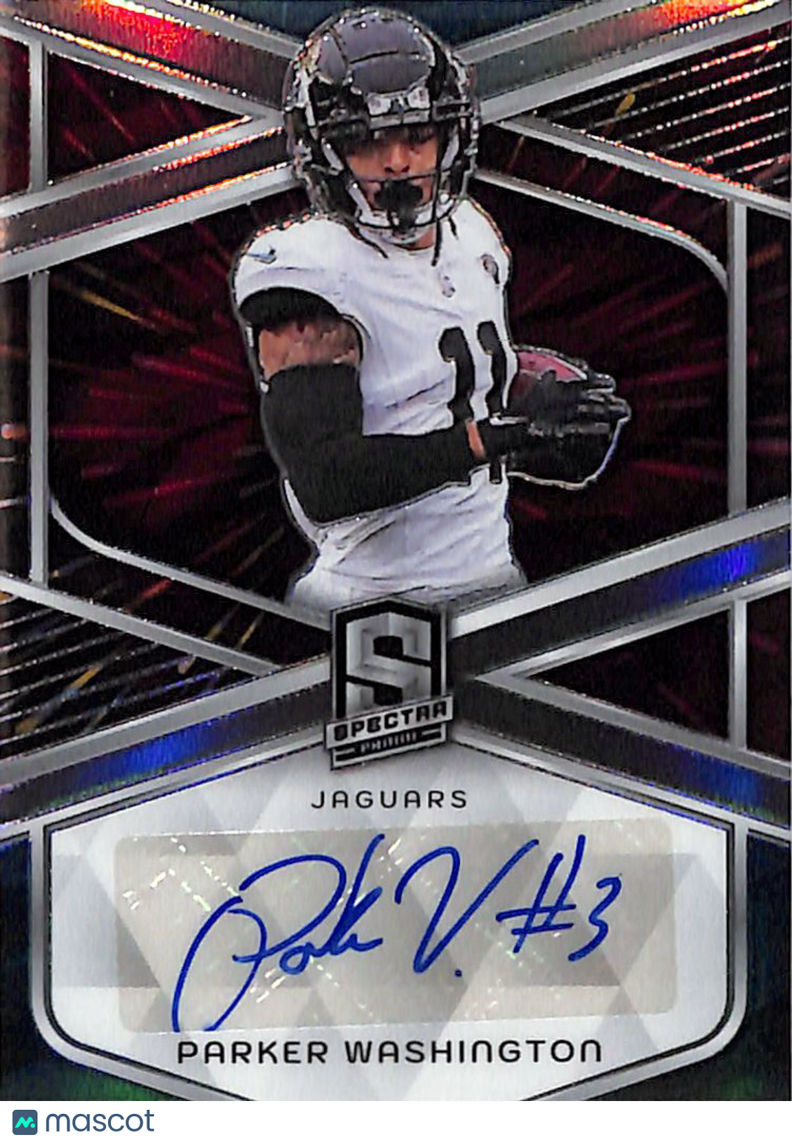 2024 Panini Spectra Prizm Parker Washington Rookie Autograph /60 SIG-PWN Jaguars