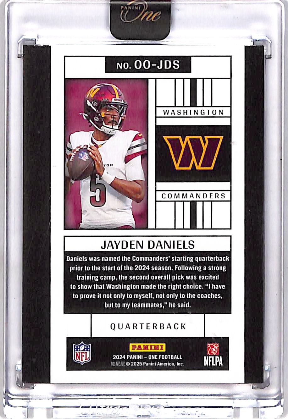 2024 Panini One Originals Jayden Daniels #00-JDS Washington Commanders
