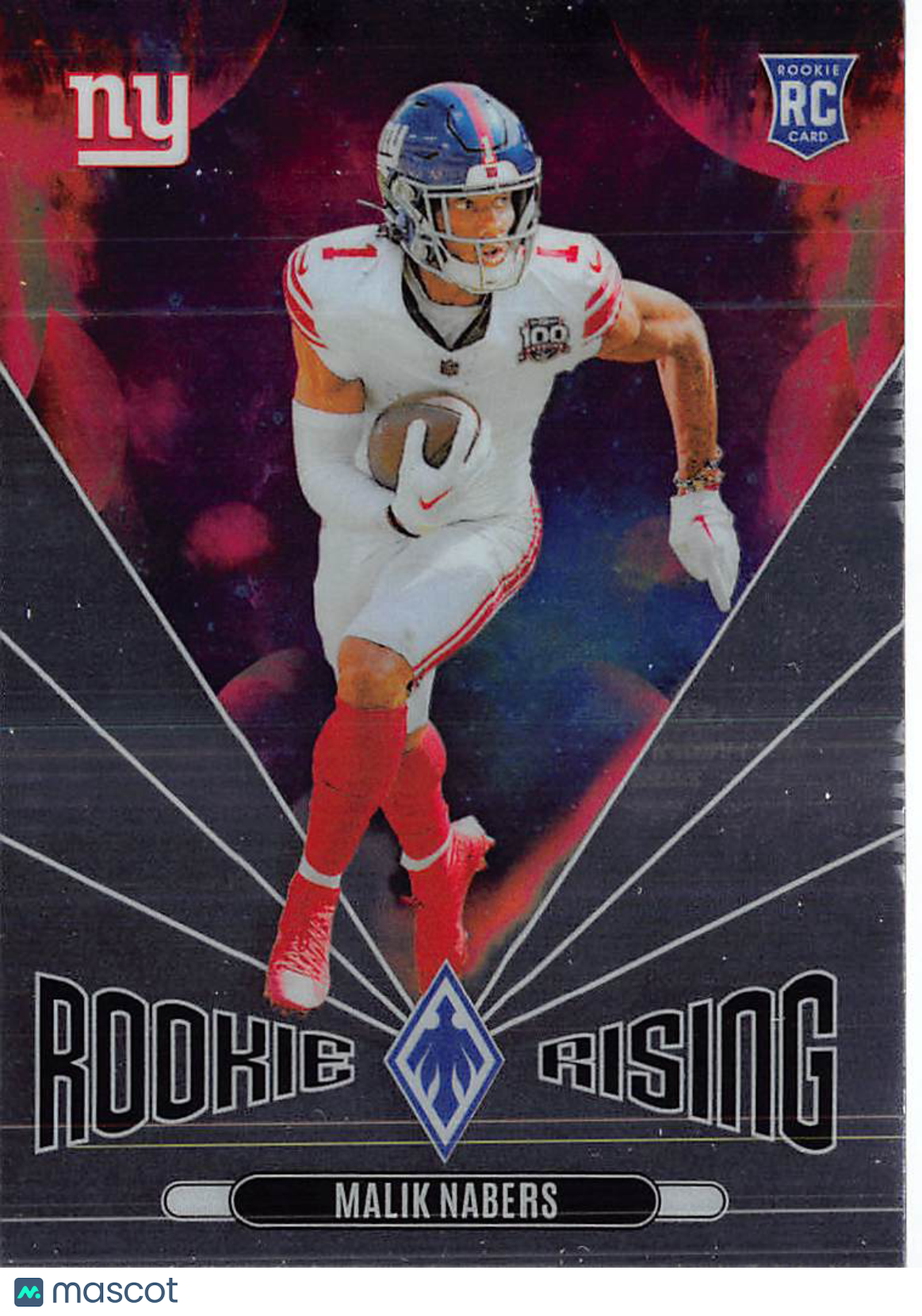 2025 Panini Phoenix Football Rookie Rising Malik Nabers RC #RR-MNS New York Giants
