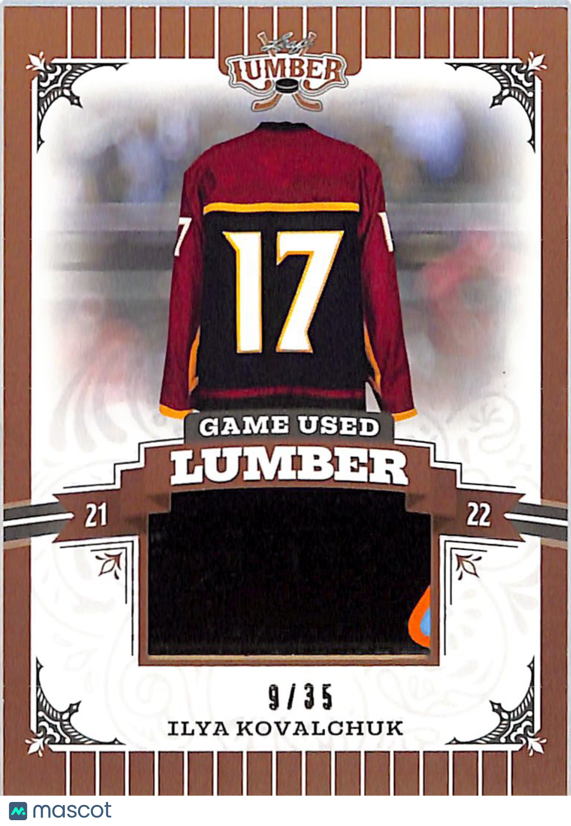 2022 Leaf Lumber Game Used Lumber Ilya Kovalchuk /35 Game-Used GUL-IK1 Thrashers