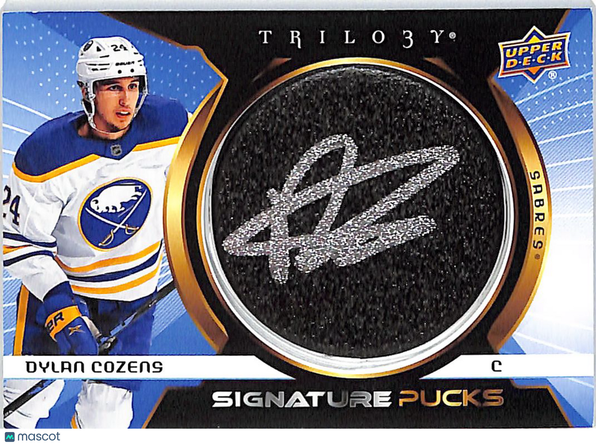 2023-24 Upper Deck Trilogy Signature Pucks Dylan Cozens Autograph #SP-DC Sabres