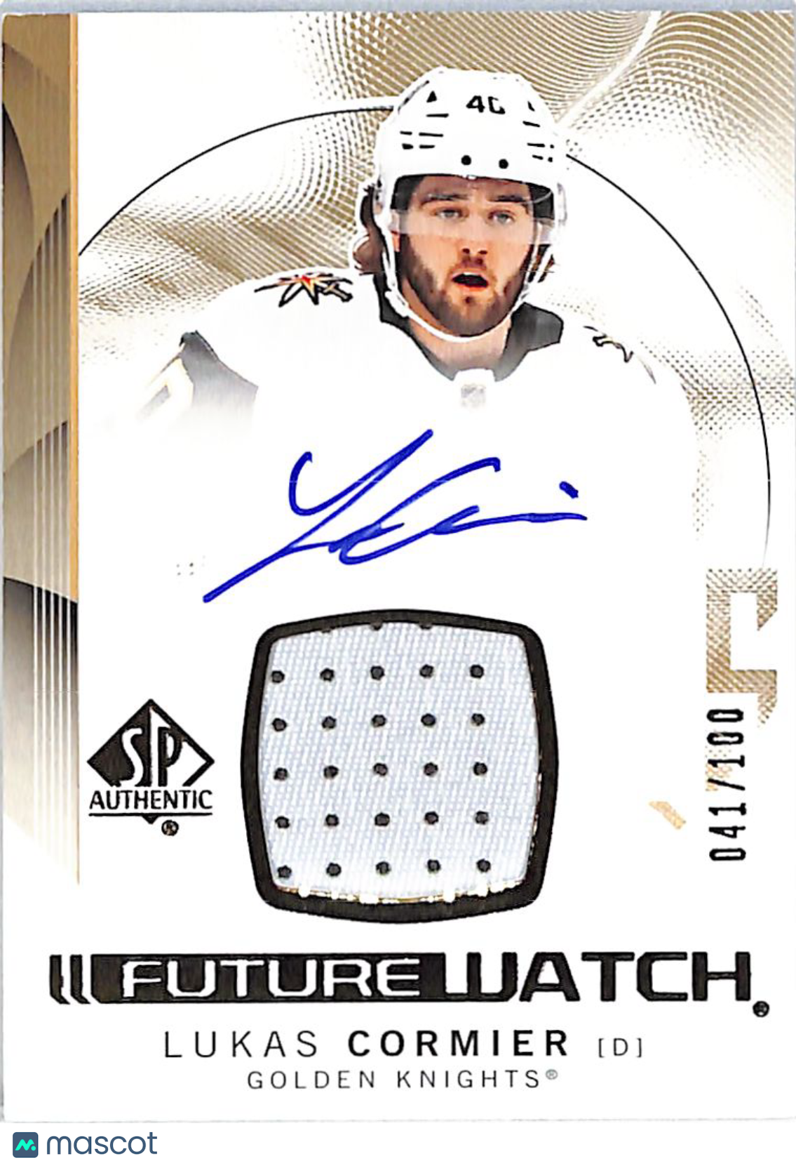 2024-25 Upper Deck SP Authentic Lukas Cormier Future Watch Auto Patch /100 #118