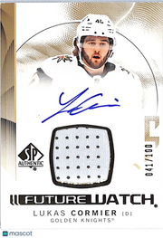 2024-25 Upper Deck SP Authentic Lukas Cormier Future Watch Auto Patch /100 #118