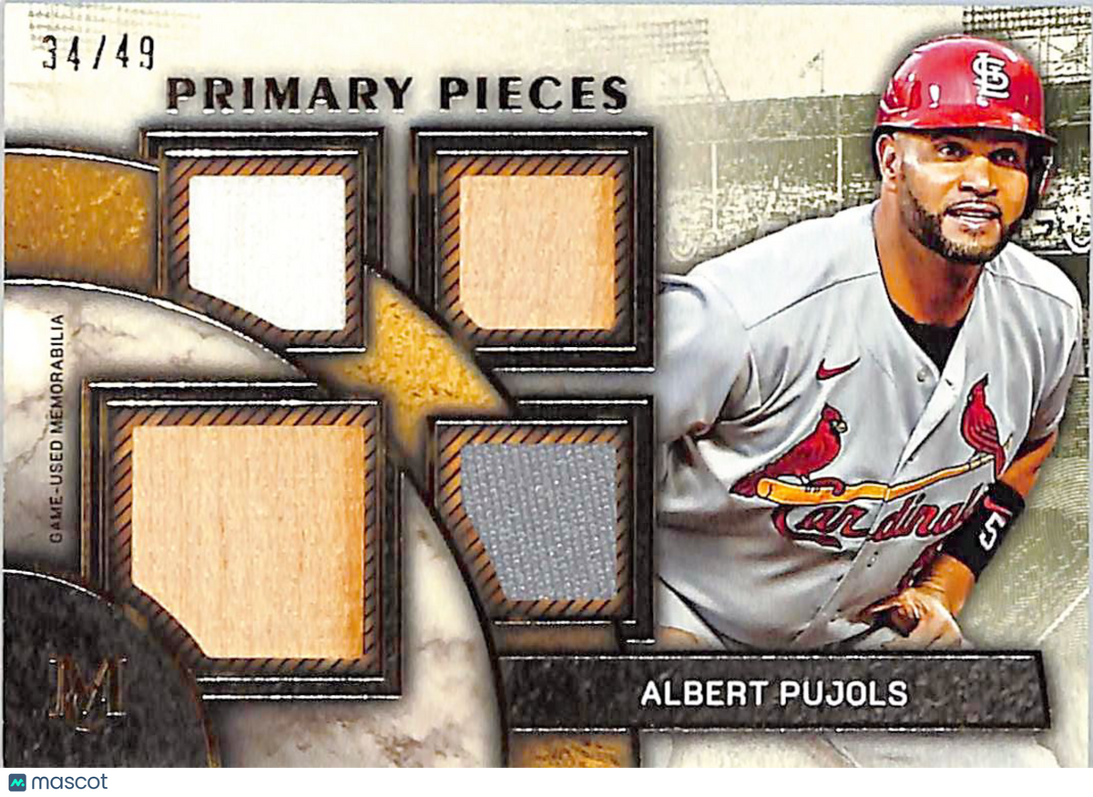 2025 Topps Museum Collection Albert Pujols /49 Relic Patch #SPPQ-AP Cardinals