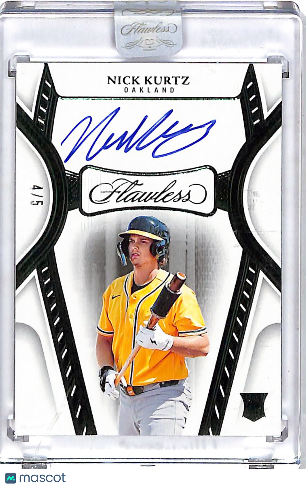 2025 Panini Flawless Nick Kurtz Emerald Rookie Autograph /5 #DS-NK Athletics