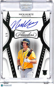 2025 Panini Flawless Nick Kurtz Emerald Rookie Autograph /5 #DS-NK Athletics