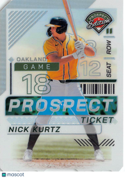 2024 Panini Prospect Edition Prizm Nick Kurtz Die Cut /18 Rookie #143 Athletics