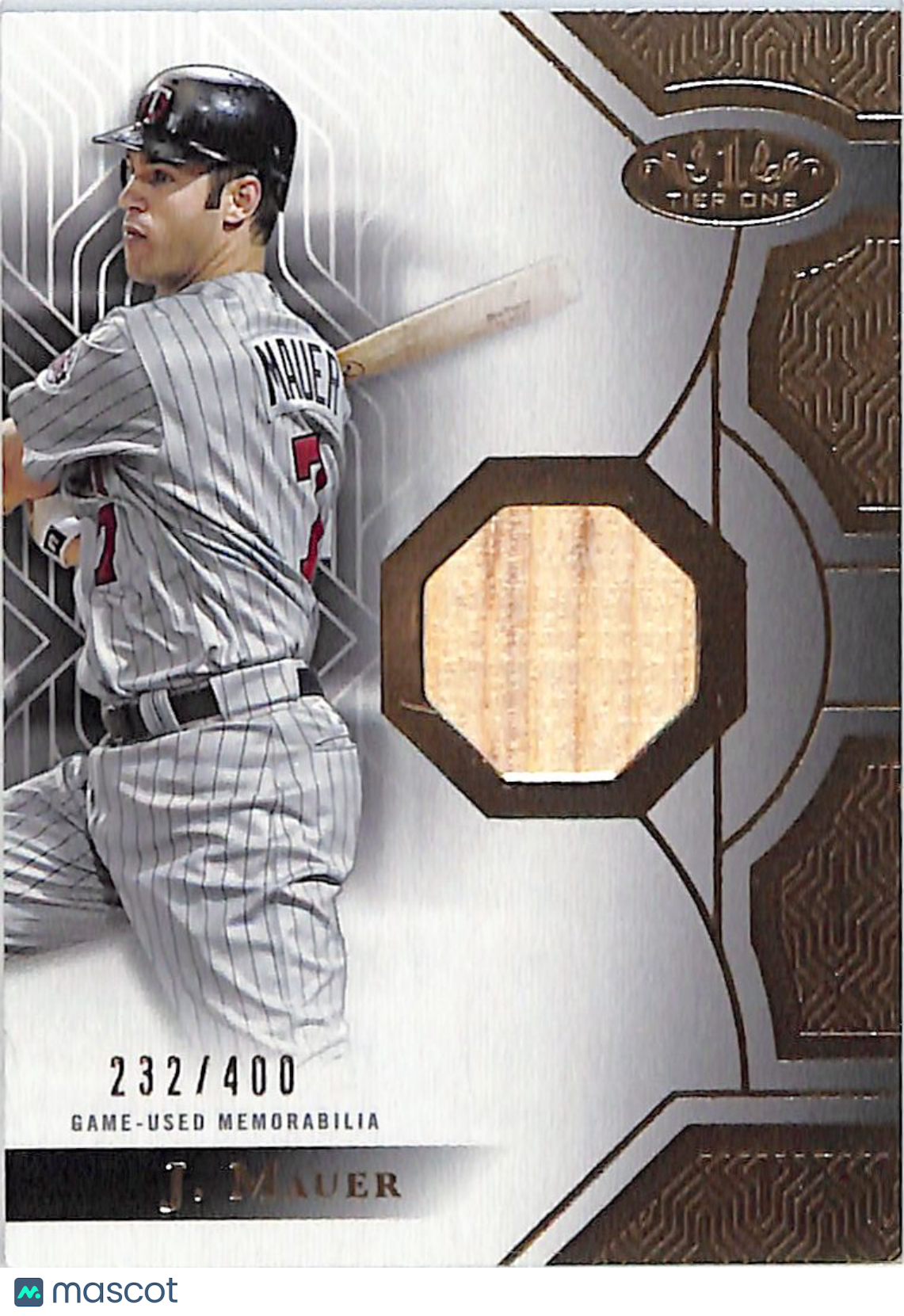 2023 Topps Tier One Joe Mauer /400 Relic Memorabilia #T1R-JMA Minnesota Twins
