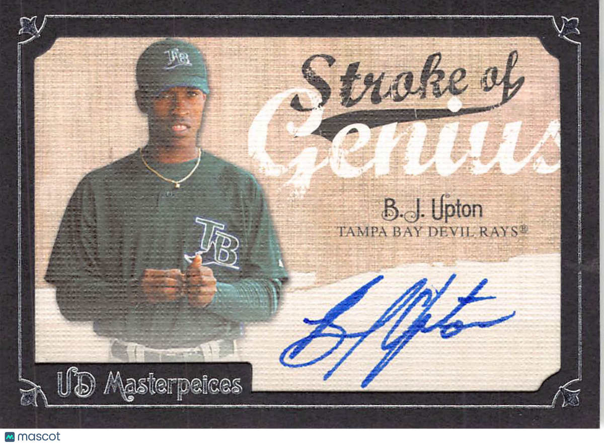 2007 Upper Deck Masterpieces Stroke of Genius B.J. Upton #SG-BU Devil Rays