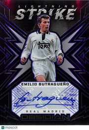2025-26 Obsidian Lightning Strike Emilio Butragueño Auto /50 #LS-EB Real Madrid