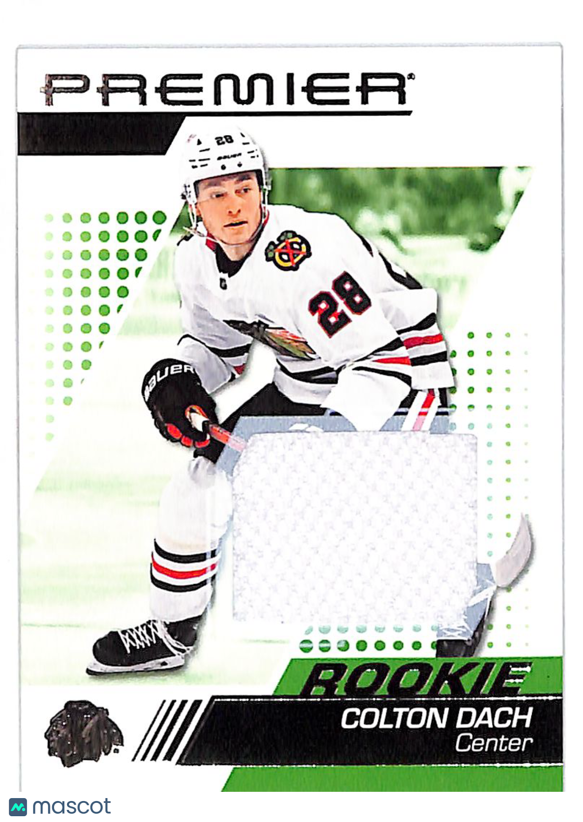 2025-26 Upper Deck Premier Colton Dach Rookie Memorabilia Jersey #142 Blackhawks