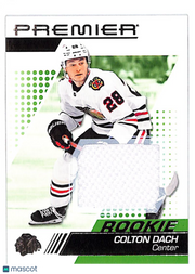 2025-26 Upper Deck Premier Colton Dach Rookie Memorabilia Jersey #142 Blackhawks