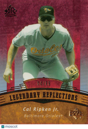 2005 Upper Deck Reflections Legendary Reflections Cal Ripken Jr. Red /99 #154