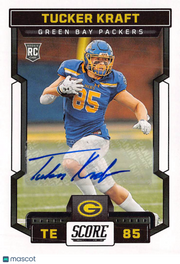 2023 Panini Score Football Tucker Kraft Rookie Autograph RC #341 Packers