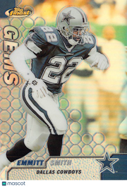 1999 Topps Finest Emmitt Smith Refractor #130 Dallas Cowboys