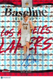 2025-26 Topps Finest Pau Gasol Baseline Autograph Red /5 #BA-PG Lakers