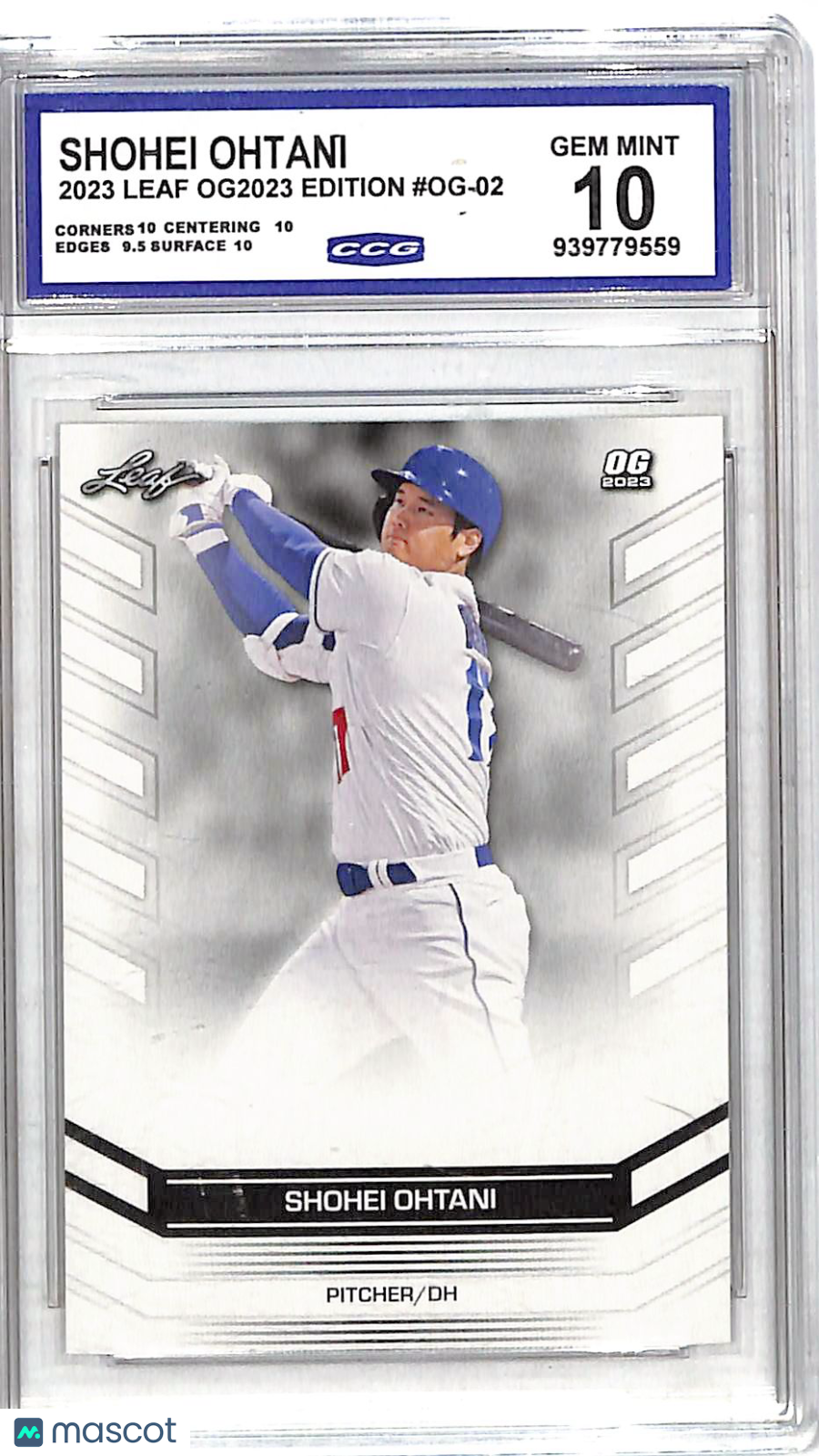 2023 Leaf OG2023 Edition Shohei Ohtani #OG-02 CCG 10 Los Angeles Dodgers