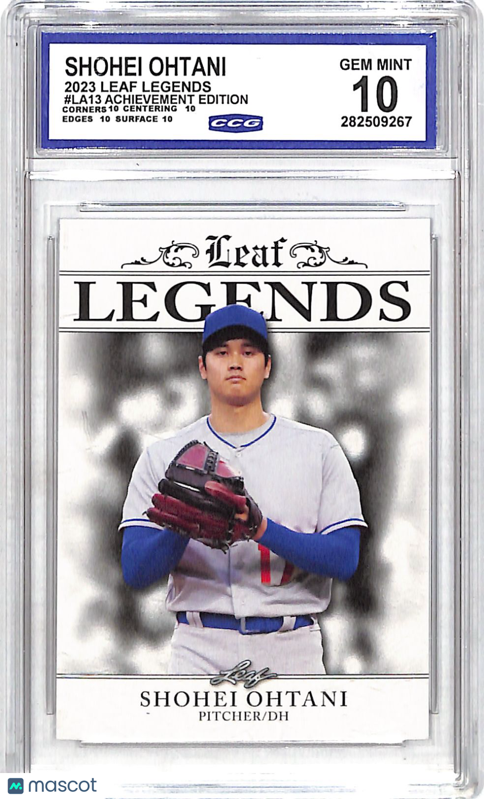 2023 Leaf Legends Shohei Ohtani Achievement Edition #LA-13 CCG 10 Los Angeles Dodgers