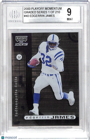 2000 Playoff Momentum Edgerrin James Graded Series /210 #40 BGS 9 Indianapolis Colts